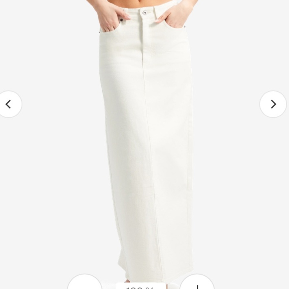 Ecru white maxi skirt